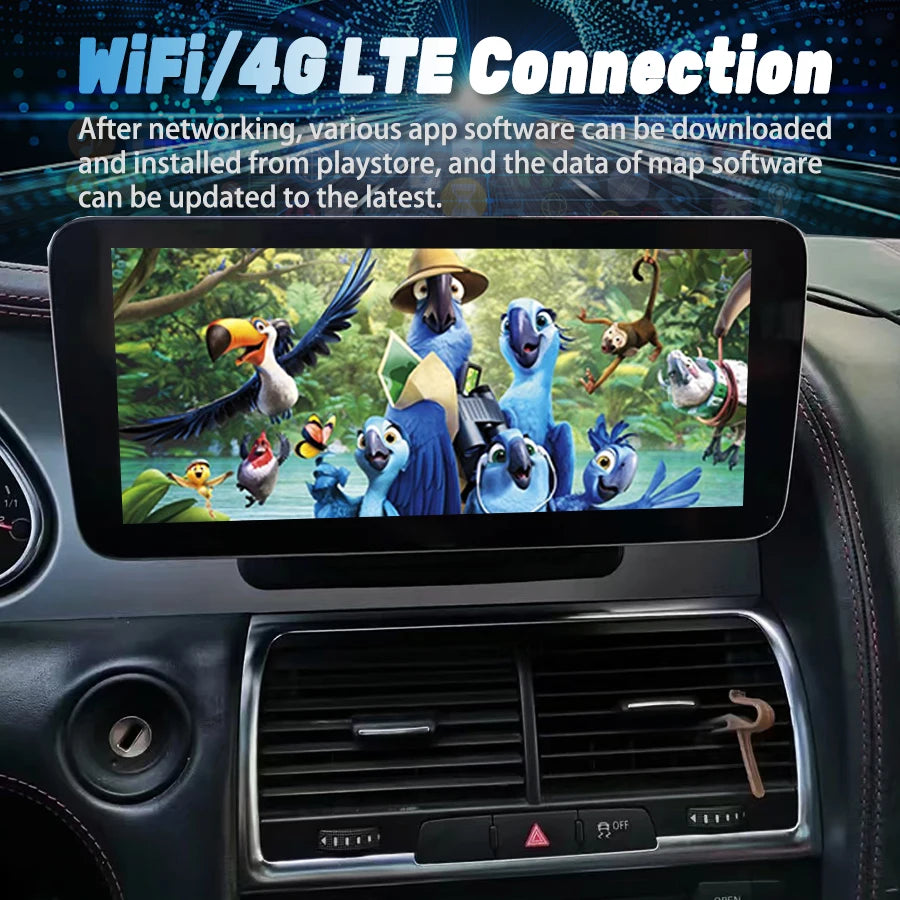 Qualcomm 2.8GHZ For Audi Q7 4L 2005-2015 Car GPS Navi Multimedia Stereo Android 13 12.3Inc | AUTOKITSHOP