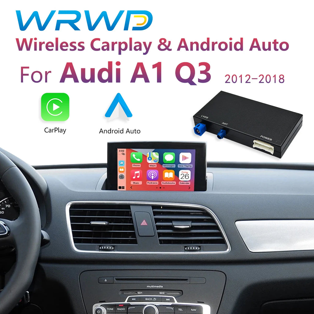 WRWD Wireless CarPlay Android Auto For Audi A1 Q3 2012-2018 2G/3G MMI HN+ RMC With AirPlay