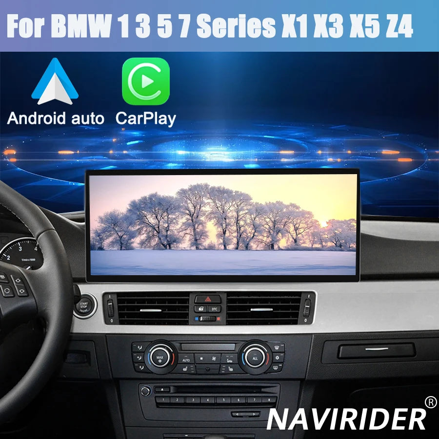 Car Radio 1920*720P GPS Screen For BMW 1 3 5 7 Series X1 X3 X5 Z4 Android 15 AHD Video Pla