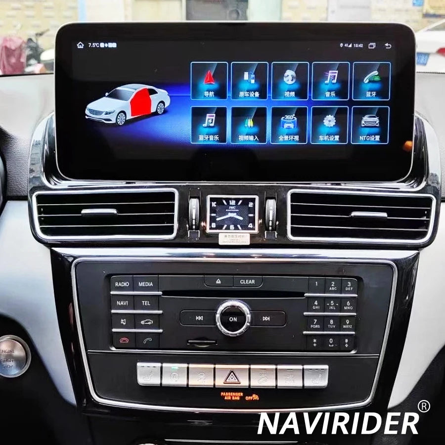 12.3 Android 14 NTG4.5 Screen For Mercedes-Benz ML GL W166 X166 2012-2015 Multimedia Video