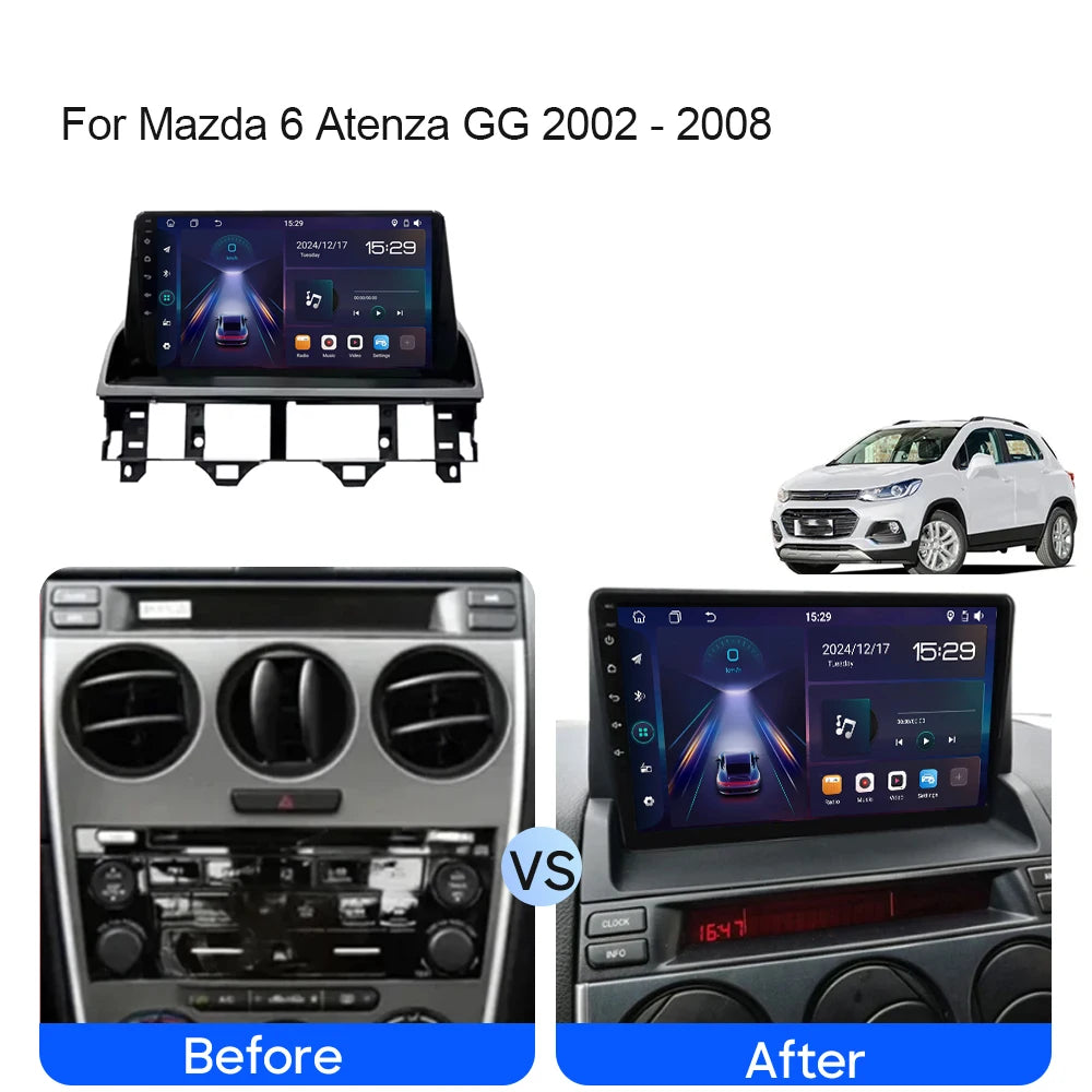 4G For Mazda 6 Atenza GG 2002 - 2008 5G WIFI Car Android Auto Radio Carplay GPS Navigation