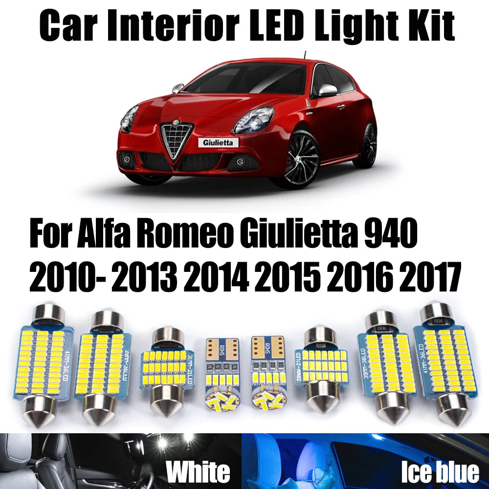 Canbus LED Interior Dome Door Light For Alfa Romeo Giulietta 940 2010- 2015 2016 2017 Car