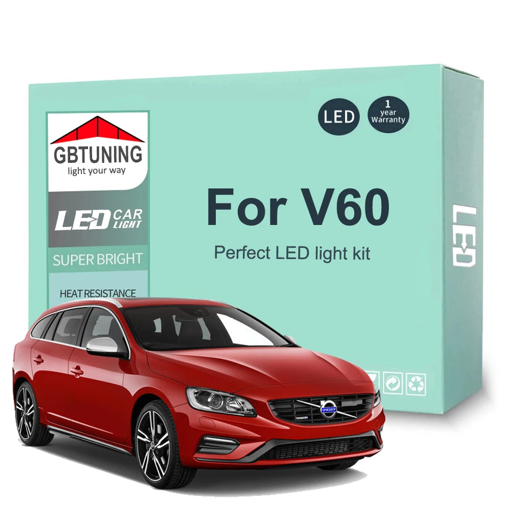16-Piece LED Interior Light Kit for Volvo V60 - Canbus Error-Free Bulbs | AUTOKITSHOP