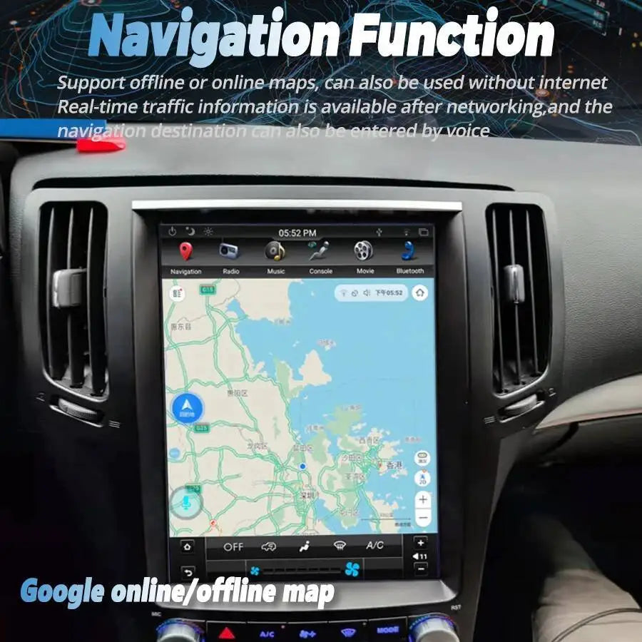 12.1" Android15 Ips Screen For Infiniti G25 G35 G37 Q60S 2007-2015 Wireless Carplay Car Ra | AUTOKITSHOP