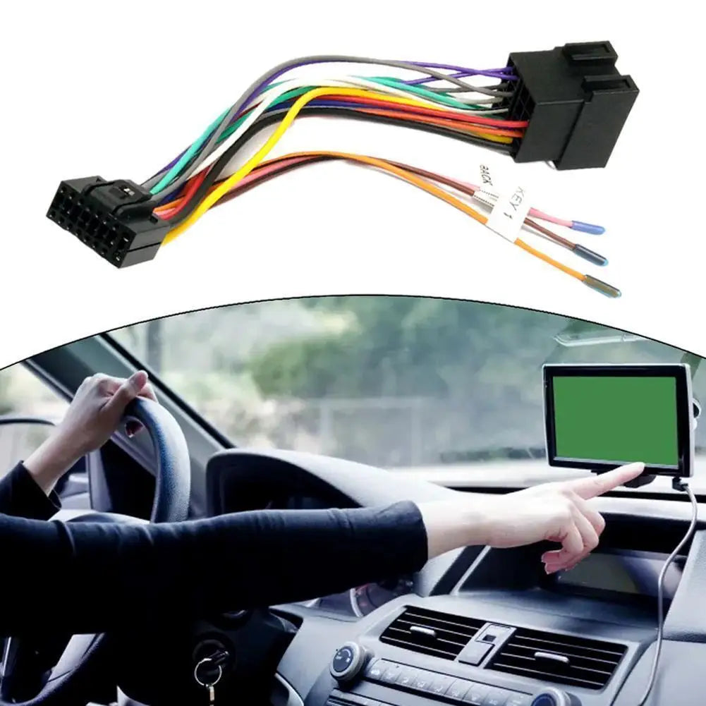 16 Pin To ISO Cable Adapter Male Plug Adapter Male To Female Plug P2N4 For The Car With 16