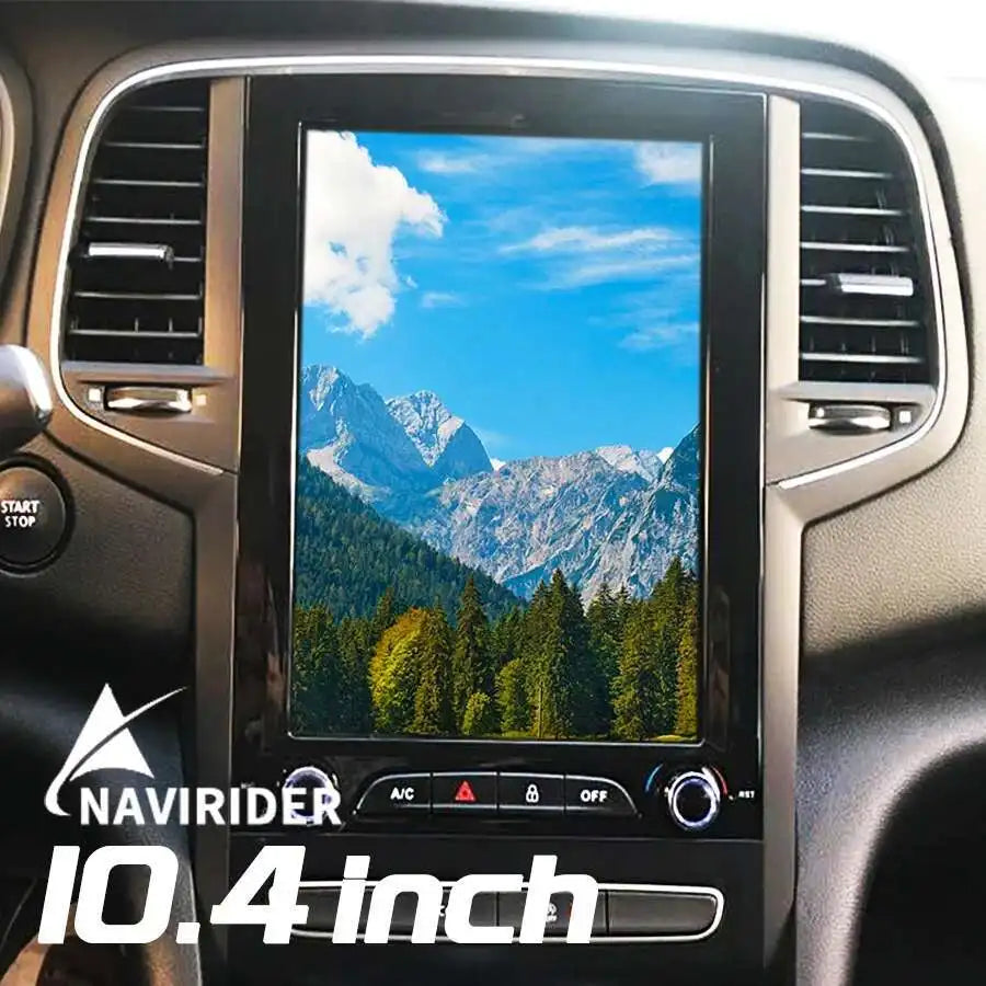 Android 14 Tesla Style IPS Vertical HD Screen Car GPS Radio Navigation Player For Renault