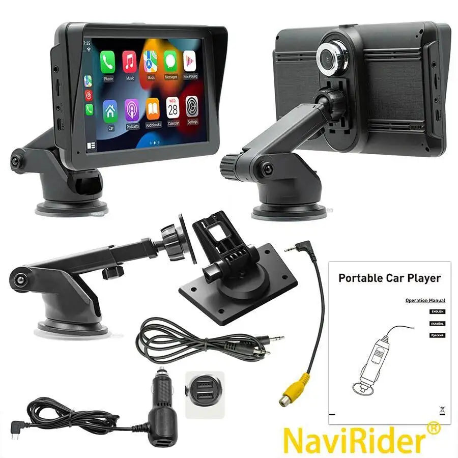 7inch Android Auto Wireless CarPlay Car Radio WiFi GPS FM HD Player Stereo Bluetooth Multi