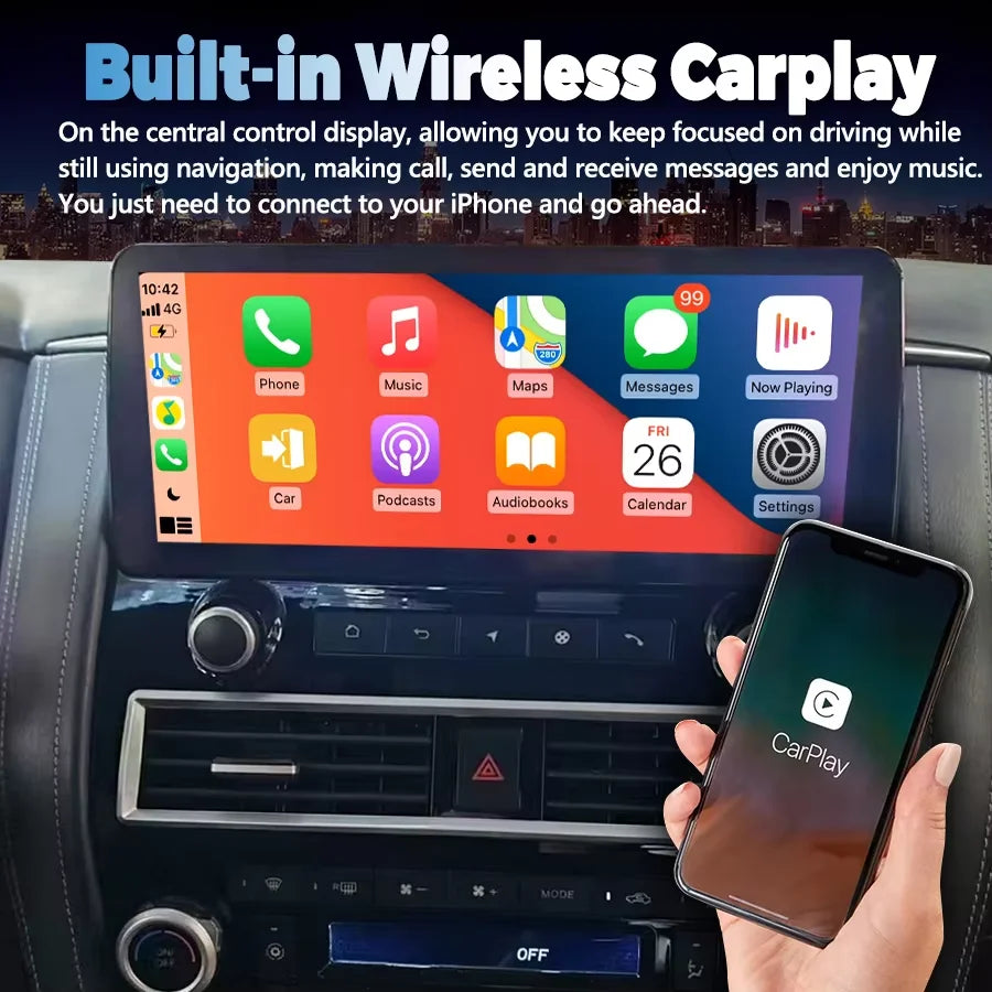12.3inch Android 15 Car Radio For Nissan Patrol Y61 Y62 GPS Multimedia Video Player Carpla | AUTOKITSHOP