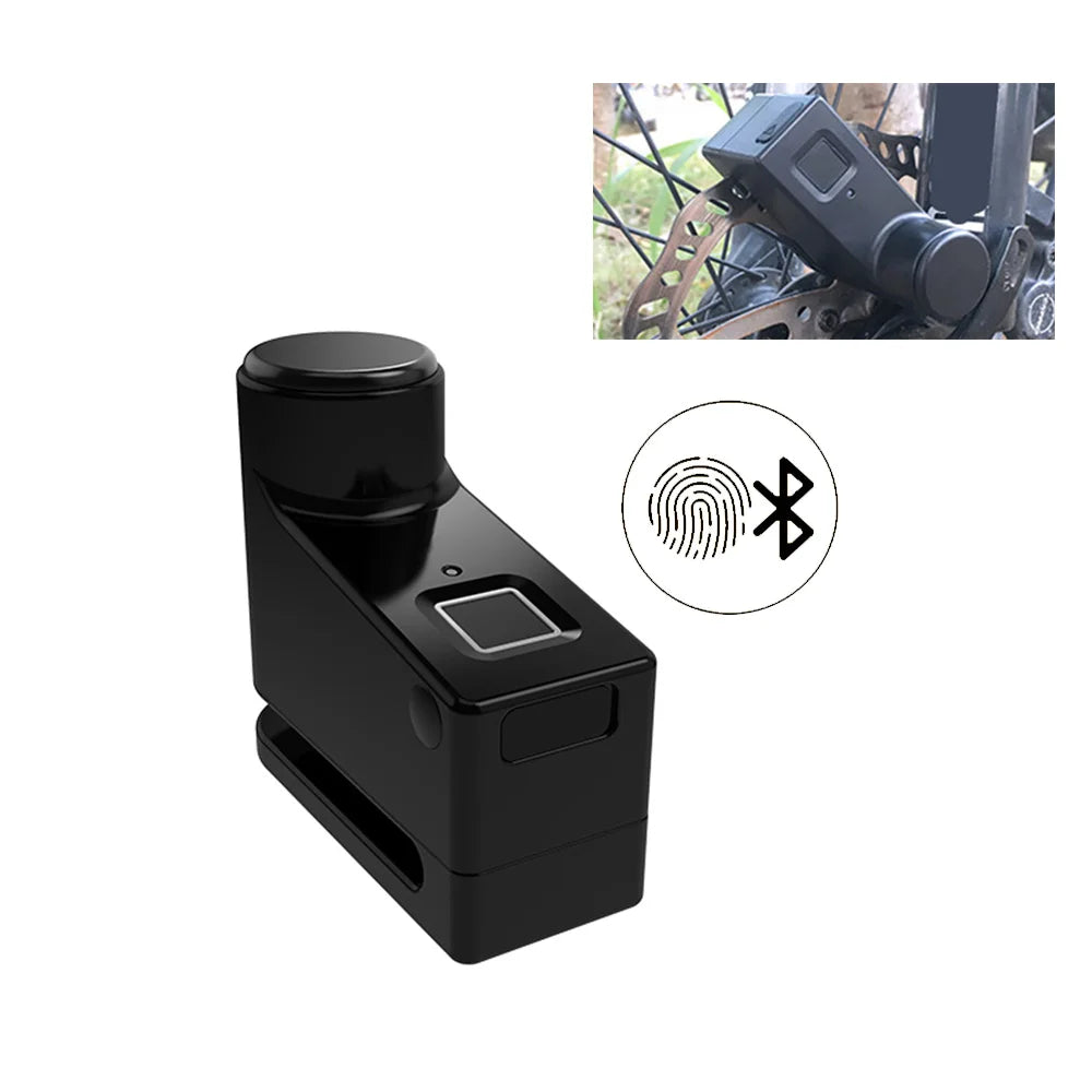 Smart Fingerprint Disc Brake Lock Anti-theft Bluetooth Electric Lock Waterproof for Motorb