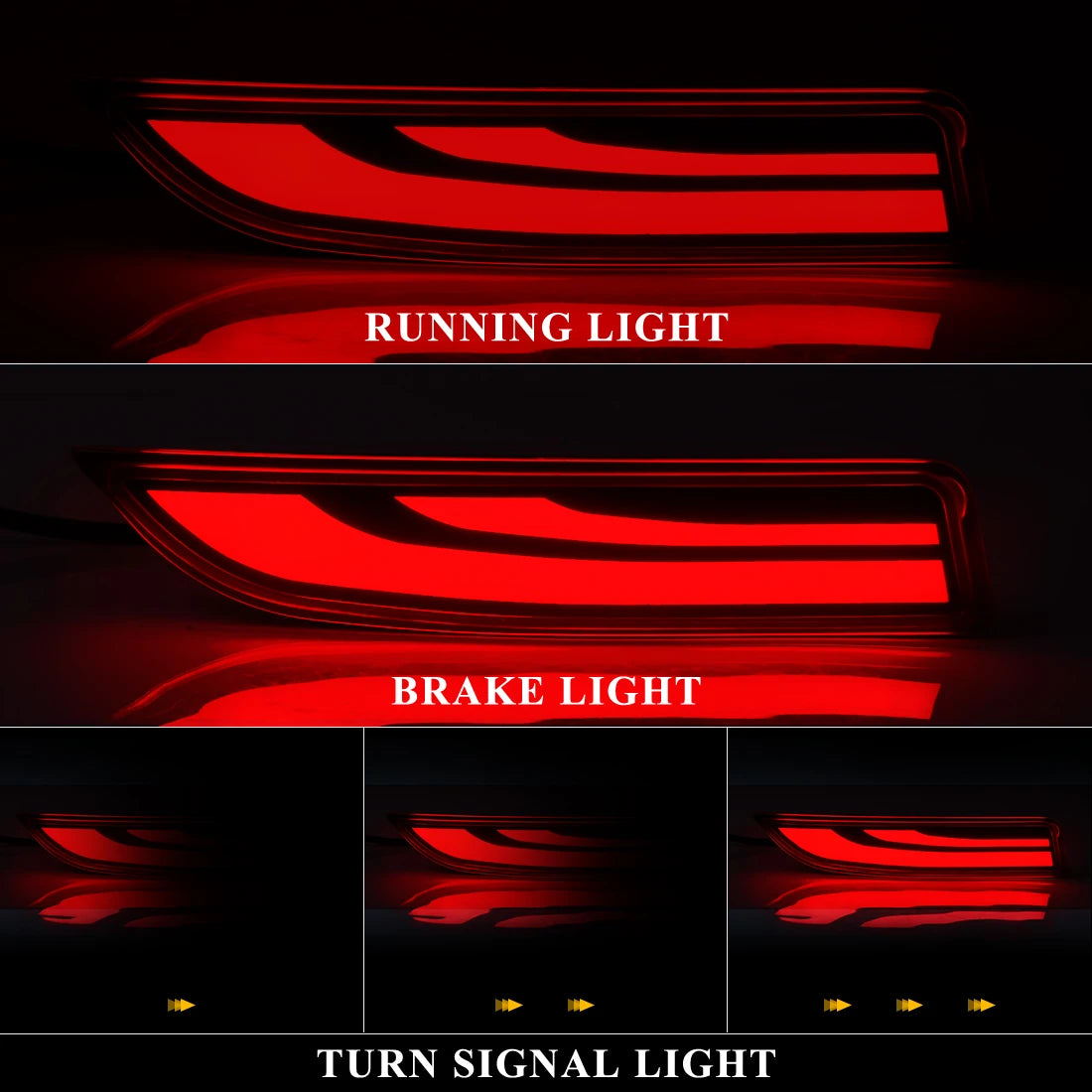 LED Rear Bumper Reflector Light For Toyota Avalon 2019 2020 2021 2022 Brake Warning Dynami | AUTOKITSHOP