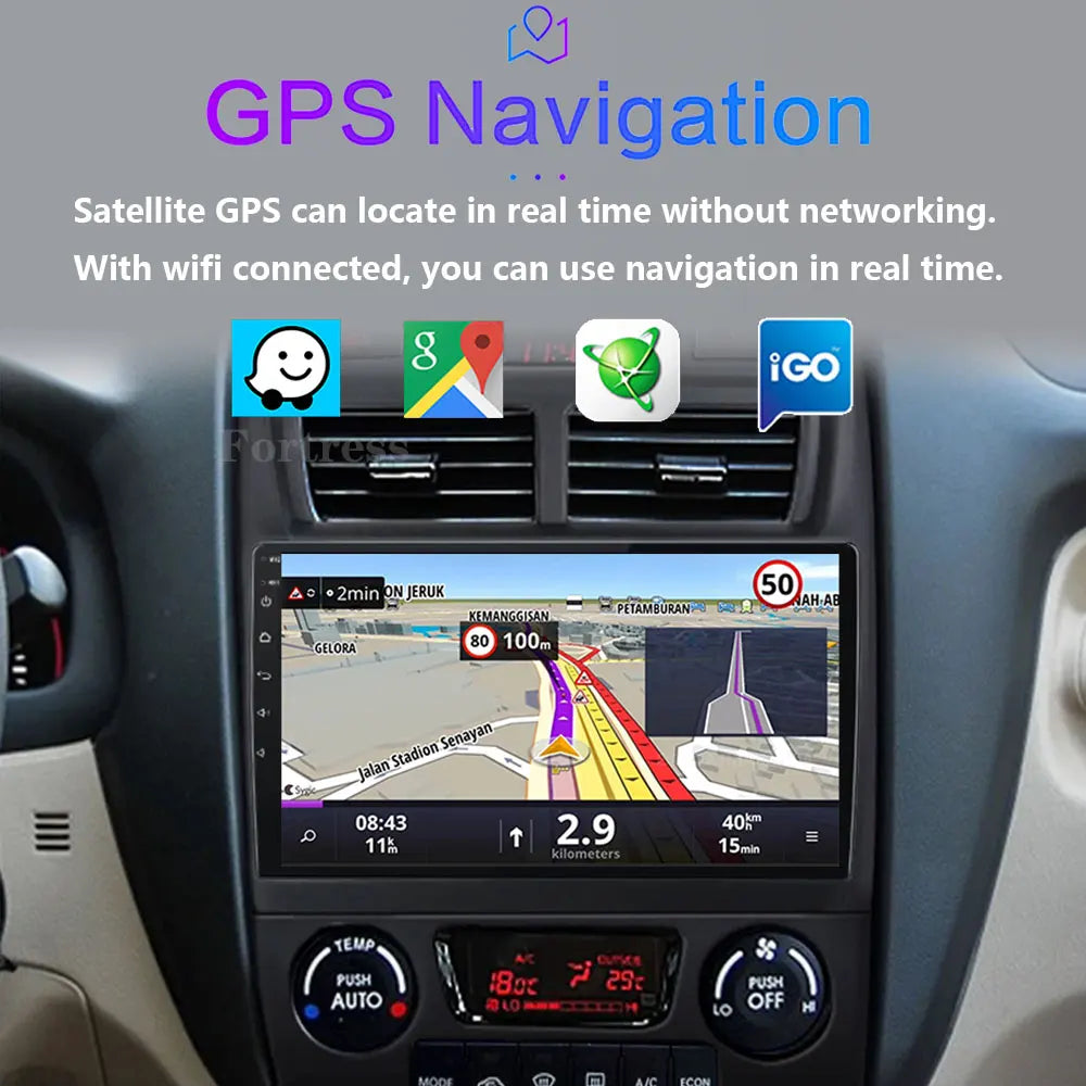 Android 16 2 Din Car Radio for Kia Sportage 2 2004 2005 2006 2007-2010 Carplay Auto Multim