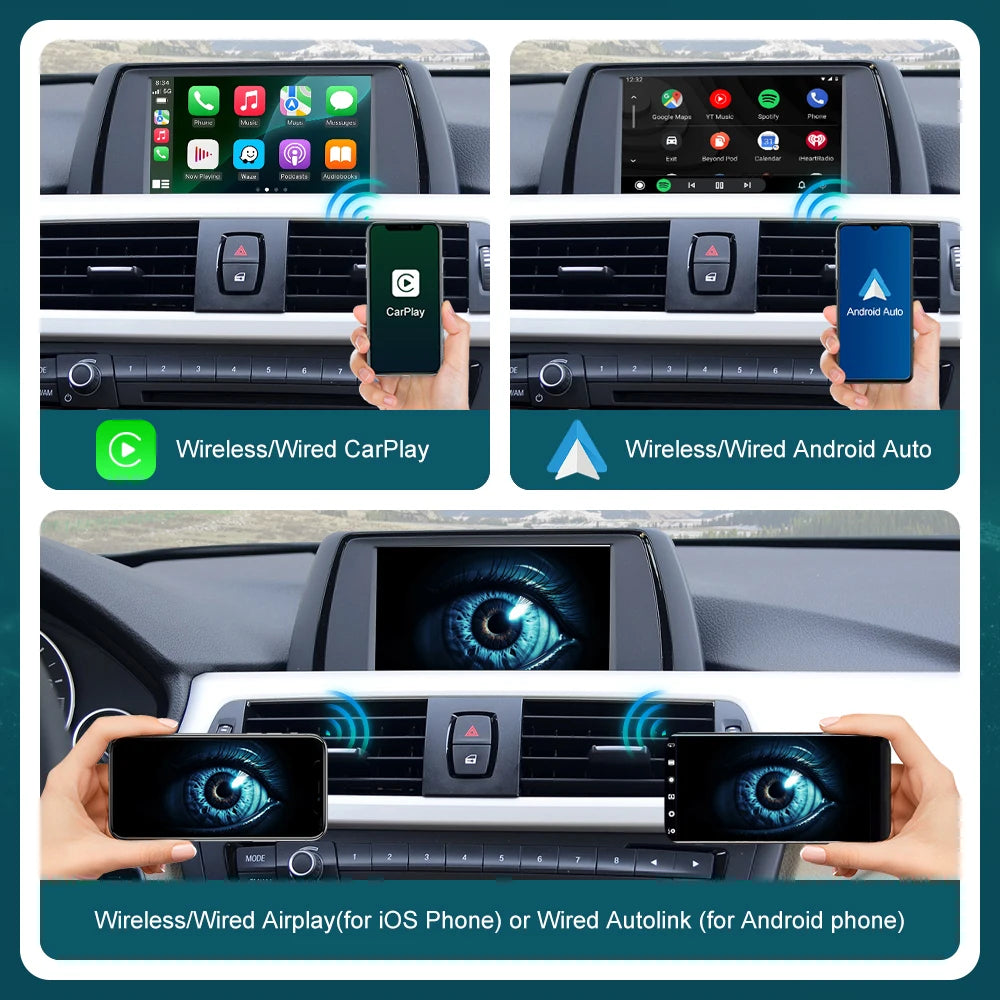 Wireless CarPlay RoadTop for BMW Series 3 4 F30 F31 F32 F33 F34 F35 F36 2012-2020 with And