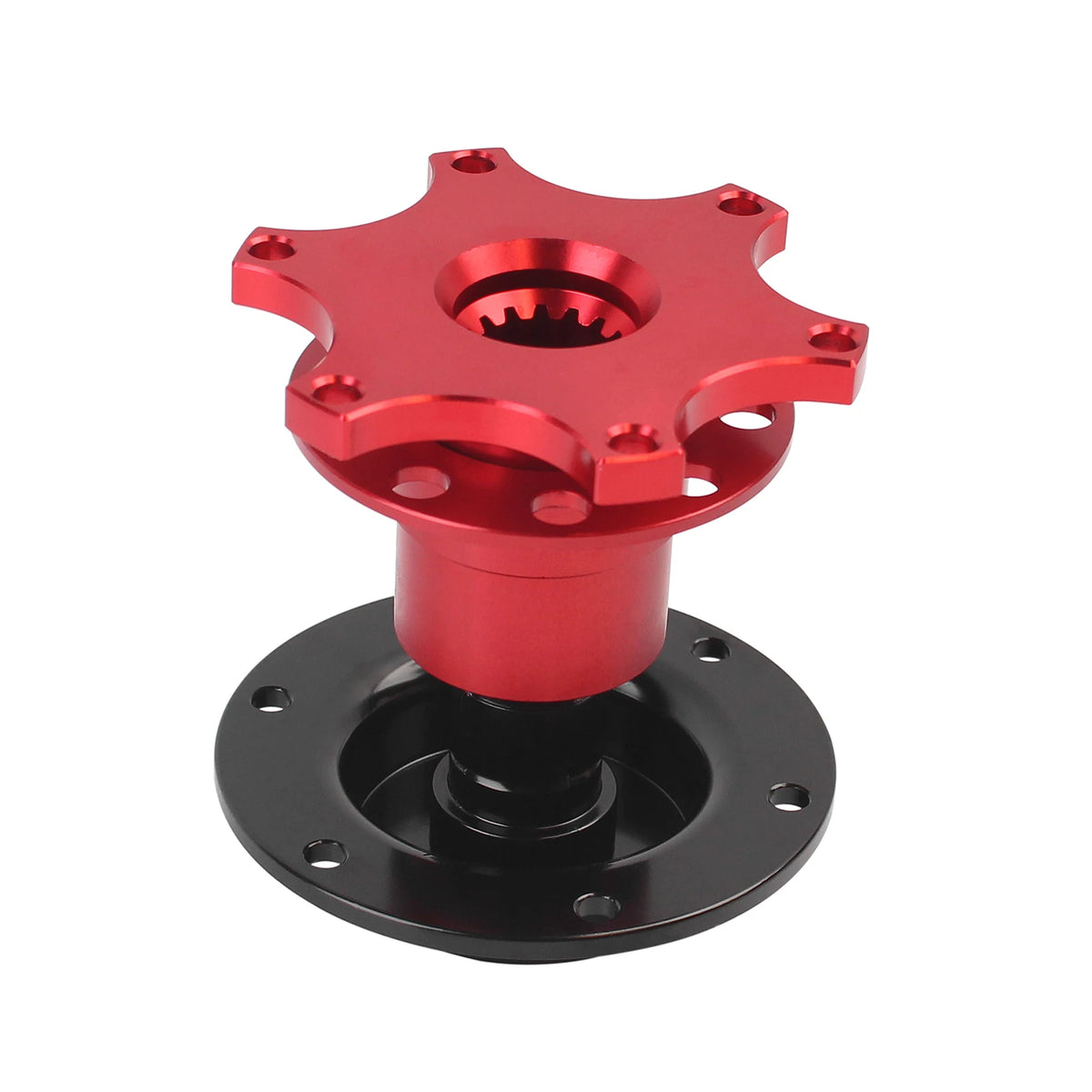 6 Hole Steering Wheel Quick Release Kit Universal Aluminum Snap‑Off Removable Hub Adapter Racing - Automotive LED Light