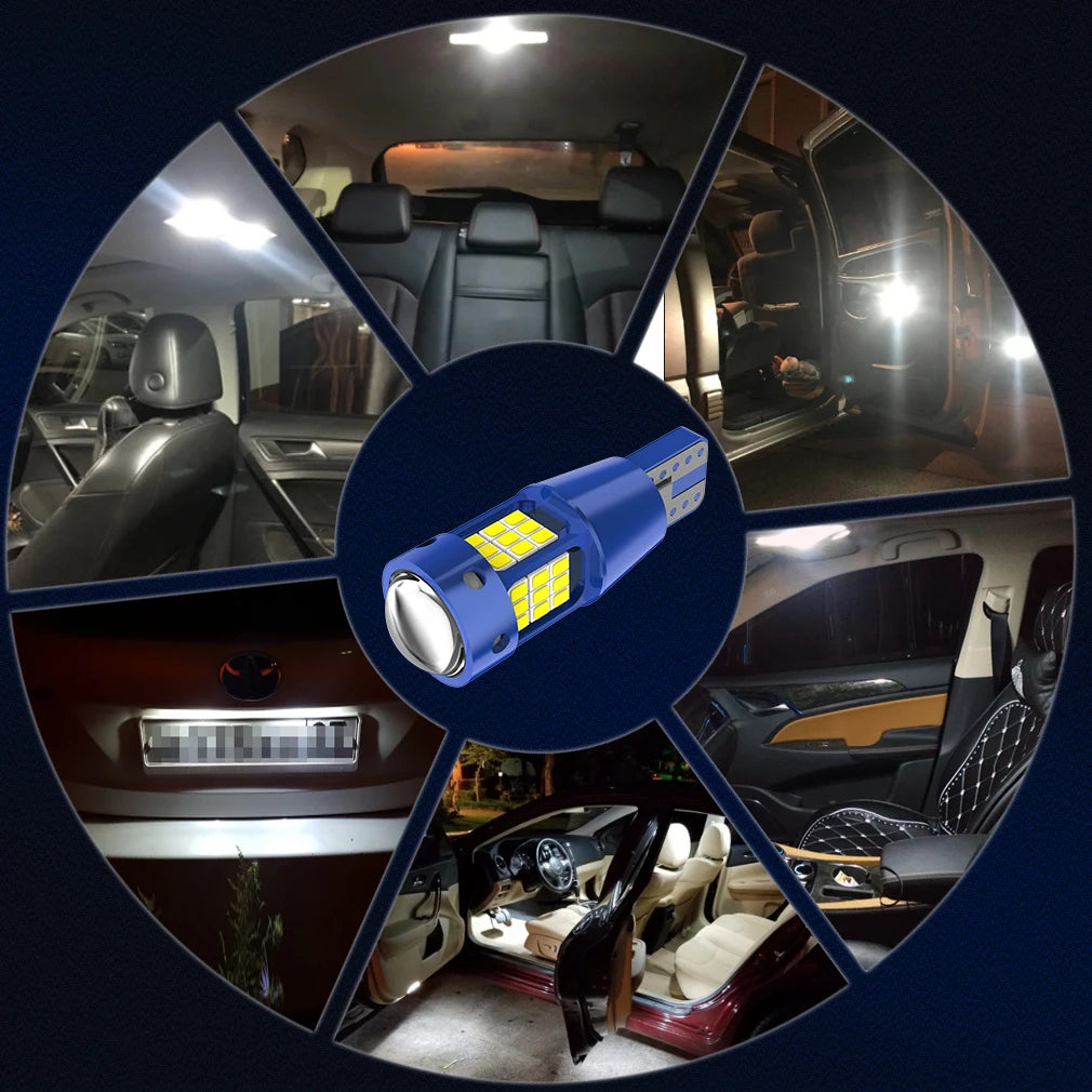 2-Piece LED Interior Light Kit for W5W T10 - Canbus Error-Free Interior Bulbs