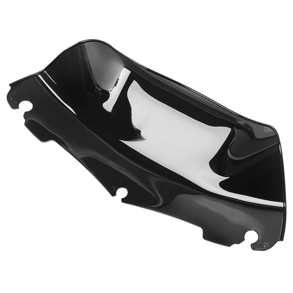 Motorcycle Black 9‑Inch Wave Windshield Windscreen For Harley Touring Street Glide Electra Glide - Automotive LED Light