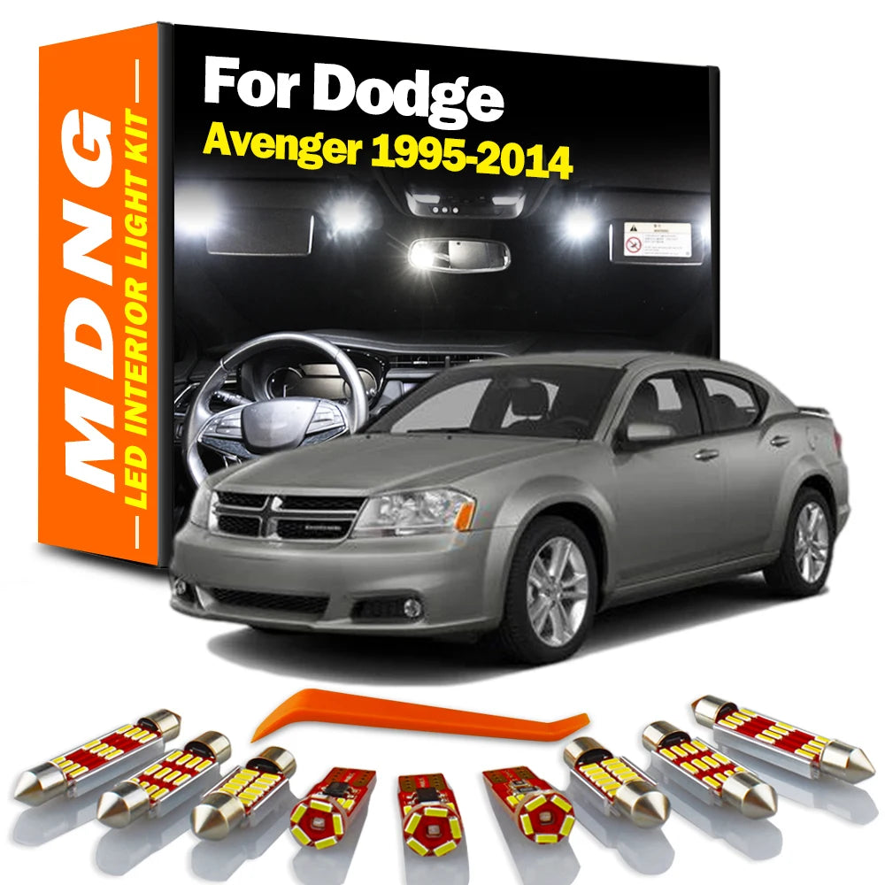 LED Interior Light Kit for Dodge Avenger 1995-2008 - Canbus Dome Map Door Trunk Bulbs | AUTOKITSHOP