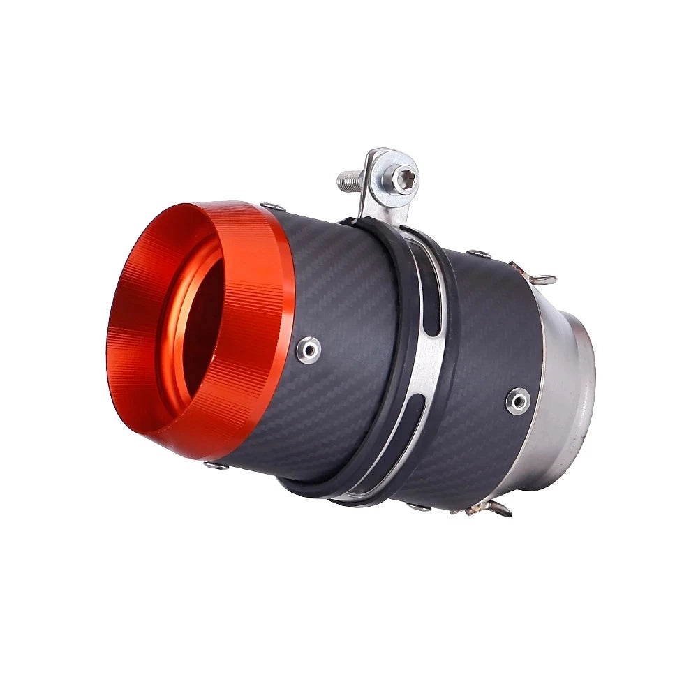 Inlet 51mm 60mm AR exhaust AustinRacing universal Muffler Pipe Exhaust Pipe Tail Pipe Orange Tip - Automotive LED Light