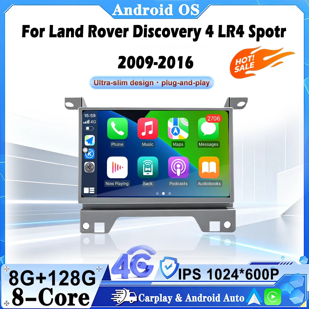 For Land Rover Discovery 4 LR4 Spotr 2009-2016 Car Radio Navigation GPS Multimedia Video P