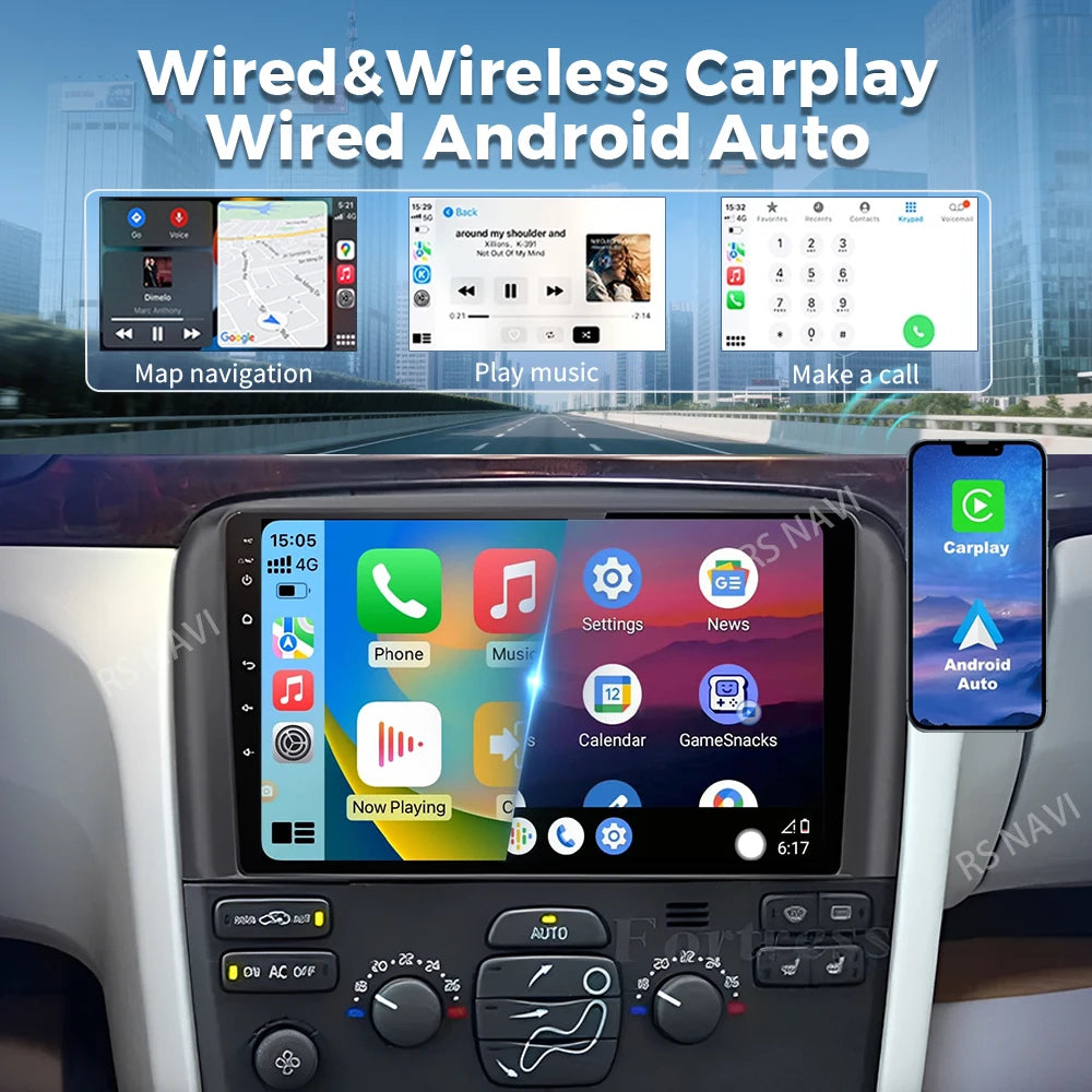 Android 16 Car Radio For Volvo S80 1998 1999 2000 2001 2002 2003 2004 2005 2006 Navigation