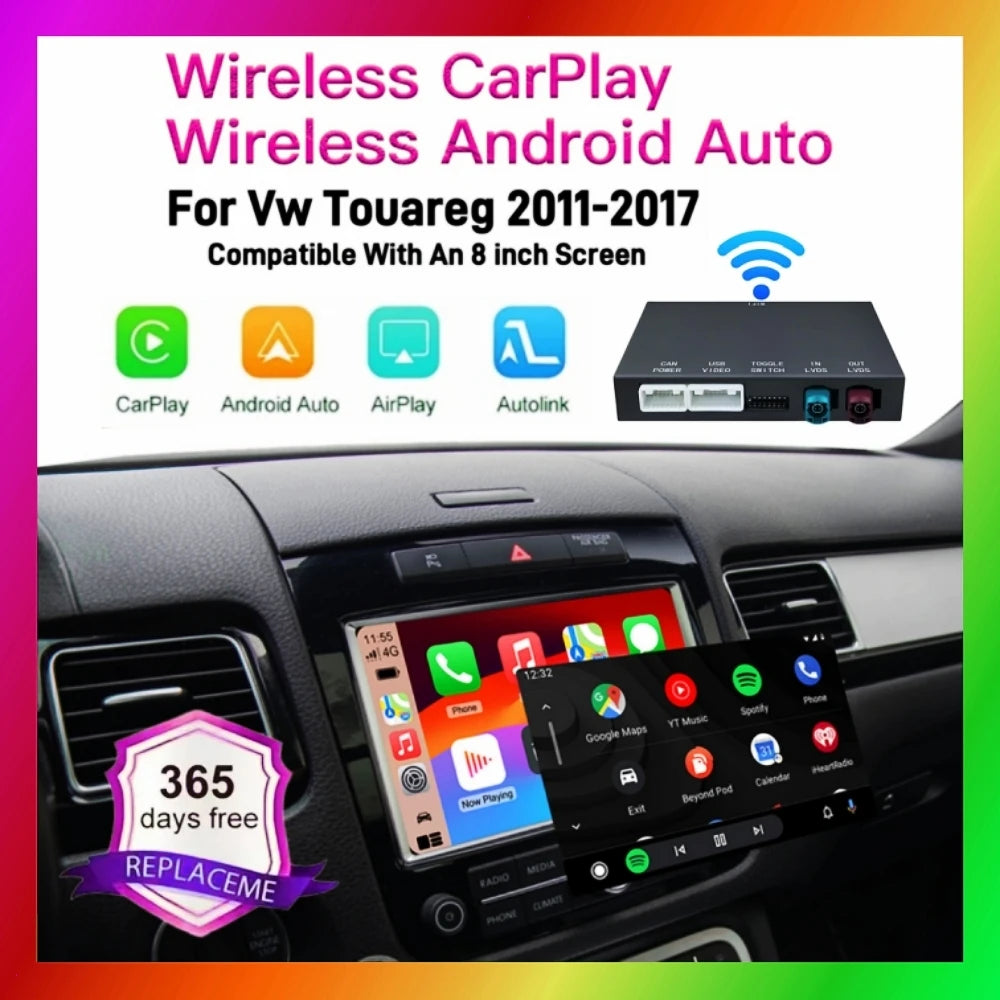 Wireless CarPlay Retrofit Box For Volkswagen Touareg RNS850 2011-2017 8 Inch Android Auto  | AUTOKITSHOP