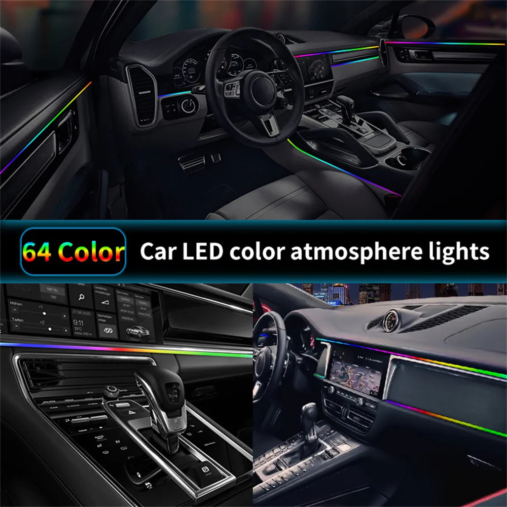 64 Color - Ambient Light - App Control - Car Interior Lighting