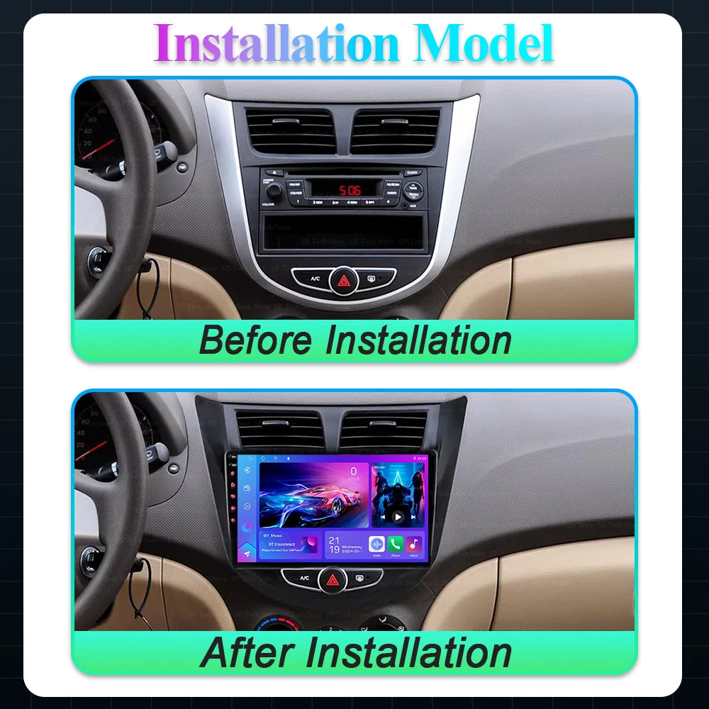 Android 16 For Hyundai Solaris Verna Accent 1 2010 - 2016 Car Radio Multimedia Video Playe | AUTOKITSHOP