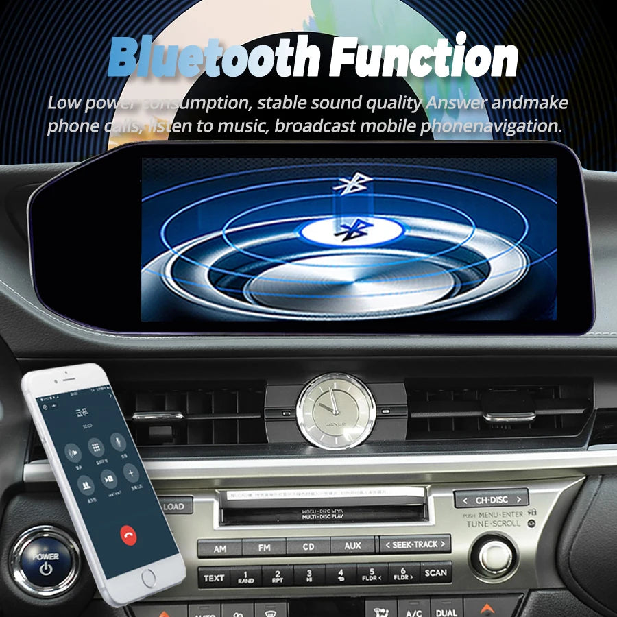 Touch Screen For Lexus ES ES300 ES250 ES350 ES300h 2013-2017 12.3inch Android 14 Navi Car
