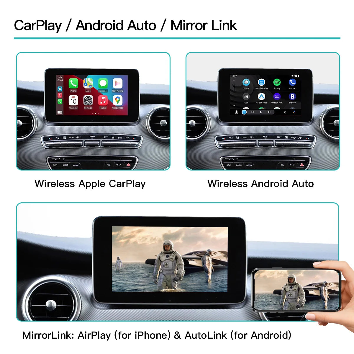 AUTOABC Wireless CarPlay for Mercedes Benz V-Class W447 2014-2018 Vito Viano NTG5.0 with A | AUTOKITSHOP