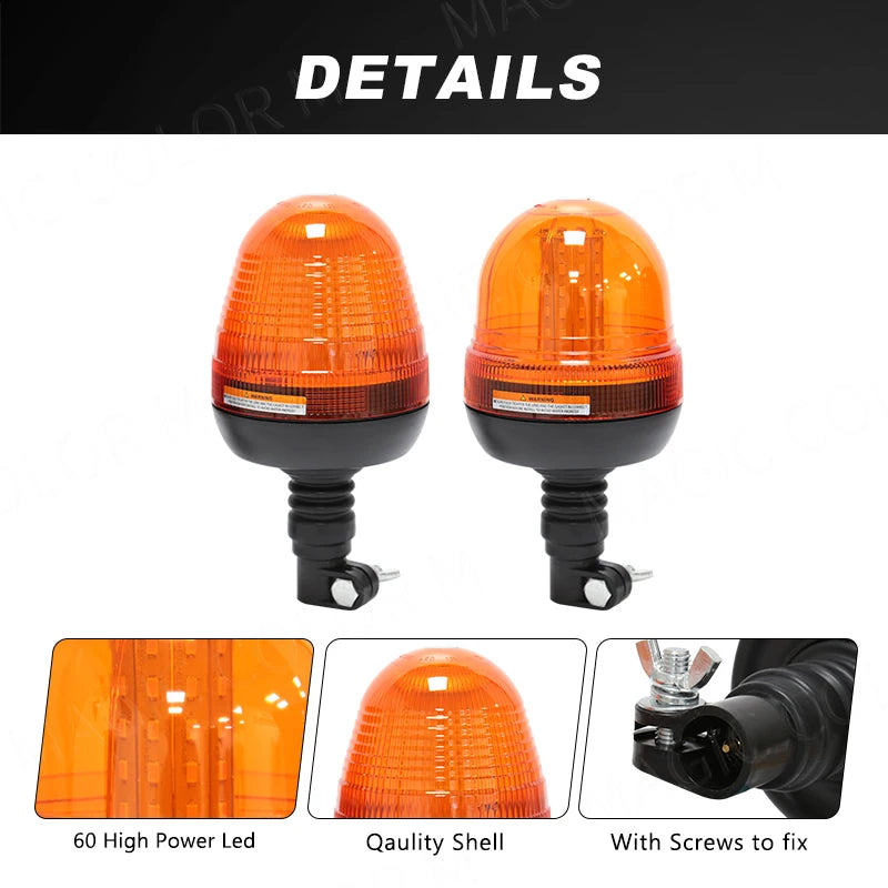 60 LED Car Strobe Light Emergency Police Flashing Warning Vehicle Trialer Truck Safety Bea | AUTOKITSHOP