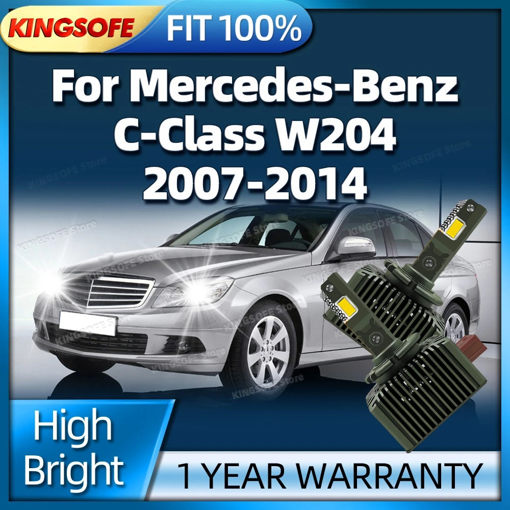 LED Headlights Canbus 50000LM D1S Auto Bulbs Car Lamp Xenon For Mercedes Benz C Class W204
