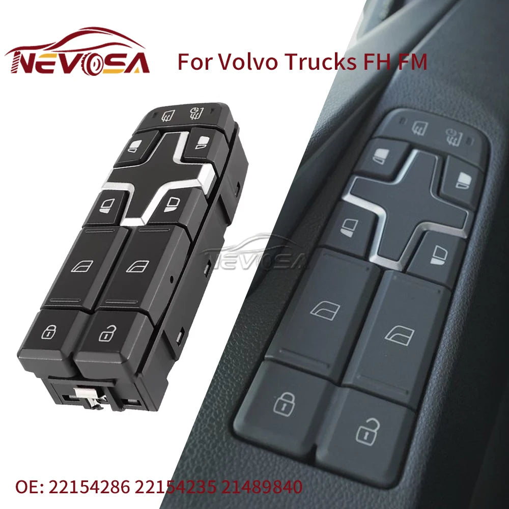 NEVOSA High Quality 12V For Volvo Trucks FH FM Series Car Accessories Window Switch 21489840 163 - Automotive LED Light