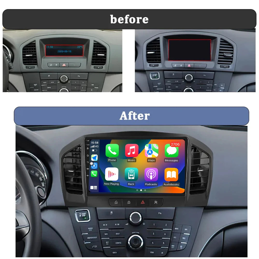 Android 16 Auto Carplay Car Multimedia For Opel Insignia 2008-2012 For Buick Regal 2009-20