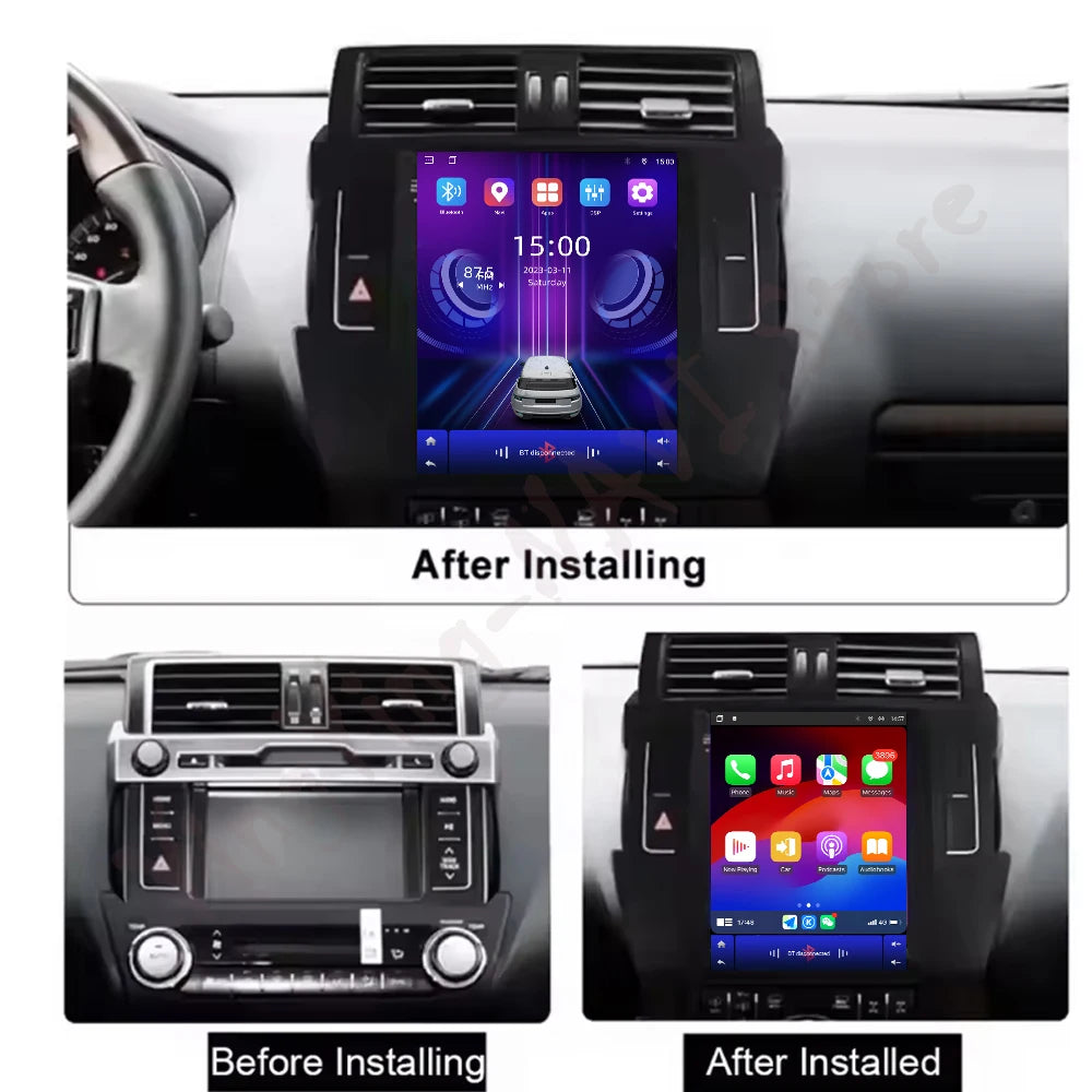 4G 9.7" Touch Screen For Toyota prado 2014-2016 Car Carplay Auto Android 16 Radio Navigati