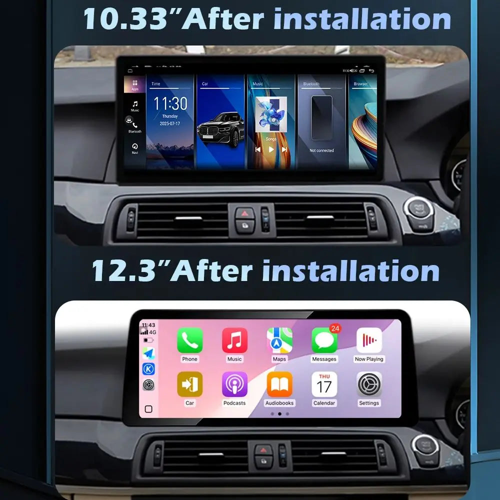 Right hand drive For BMW 5 Series F10 F11 2011 - 2017 CIC NBT System Wireless Carplay Andr