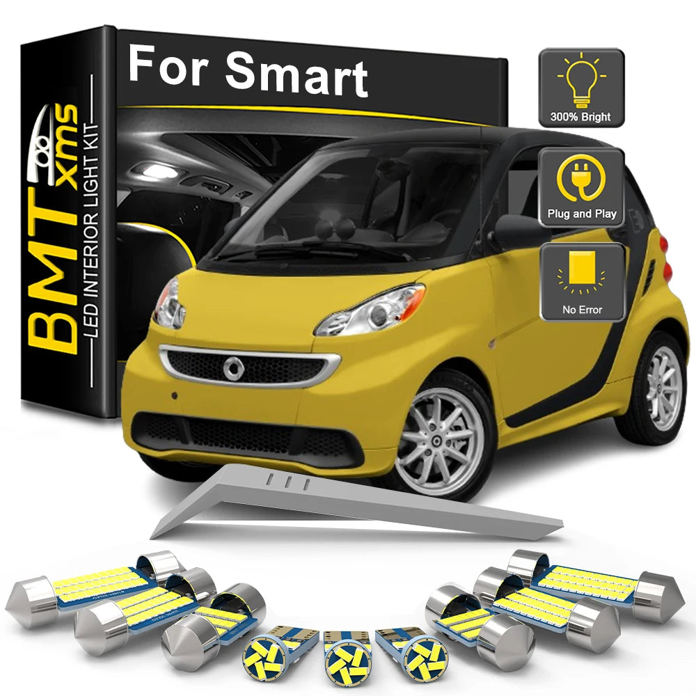 LED Interior Light Kit for Smart Fortwo Forfour 450 451 452 453 454 2004-2016 - Canbus Dome Map Door Trunk Bulbs | AU...