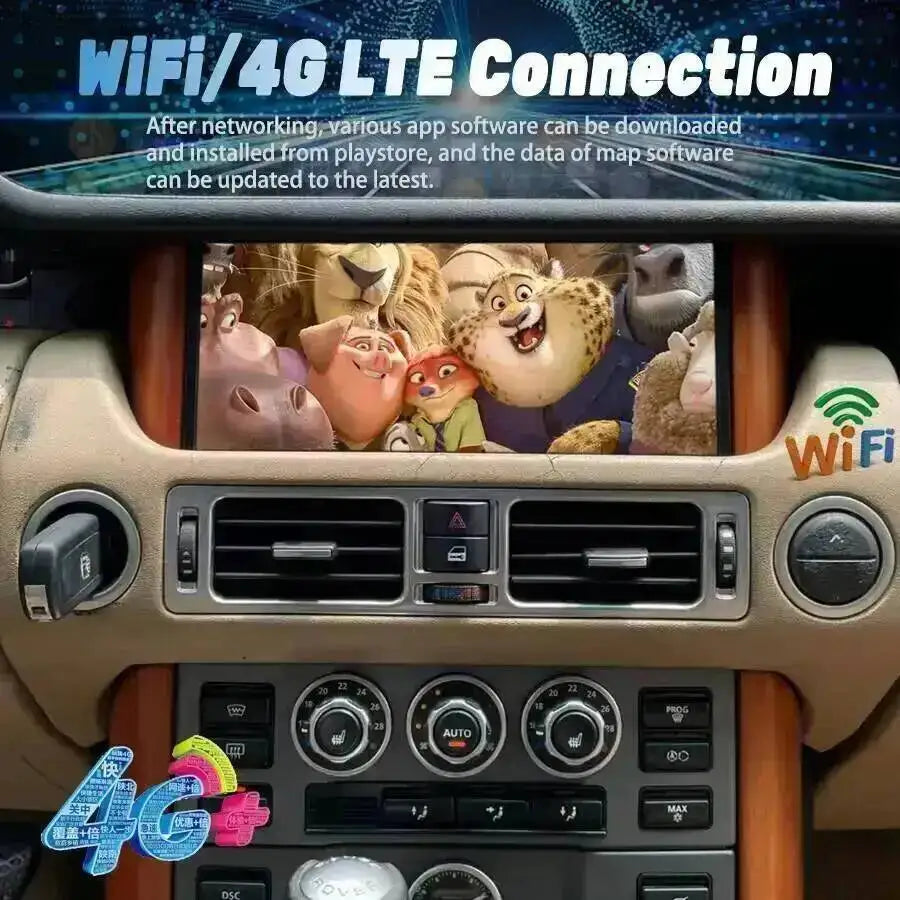 10.25" Android Auto CarPlay Multimedia PlayerFor Land Rover Range Rover SC V8 L322 2004~20