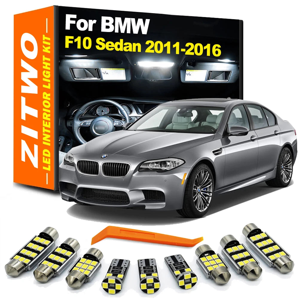 ZITWO 18Pcs LED Interior Reading Light Door Courtesy Bulb Kit For BMW 5 Series F10 Sedan 525 528 530 535 2011-2016 Accessories