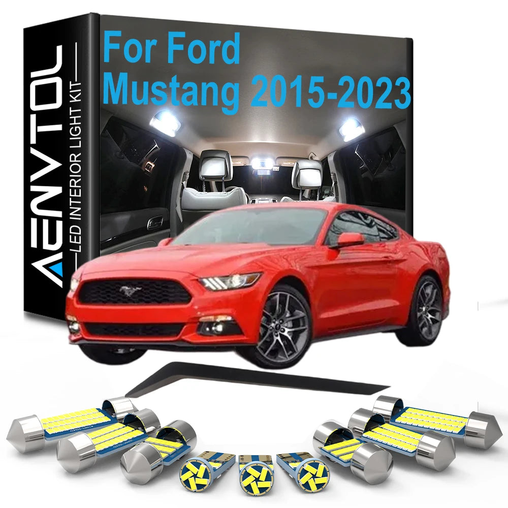 10-Piece LED Interior Light Kit for Ford - Canbus Error-Free Interior Bulbs