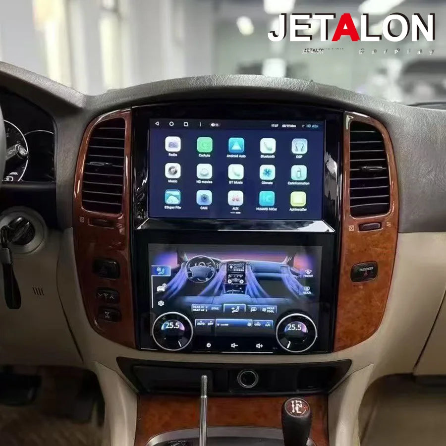 10.1"+10.1" Screen For Toyota LC100 Android 13 Car Radio DSP Carplay Android Auto GPS 4G W