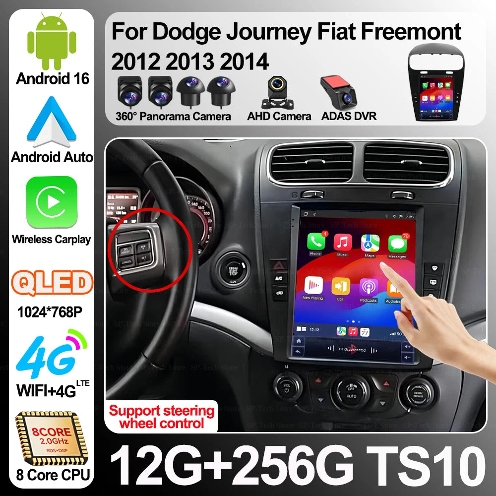 9.7 Inch For Dodge Journey Fiat Freemont 2012 2013 2014 Car Radio Android 16 Multimedia Vi | AUTOKITSHOP