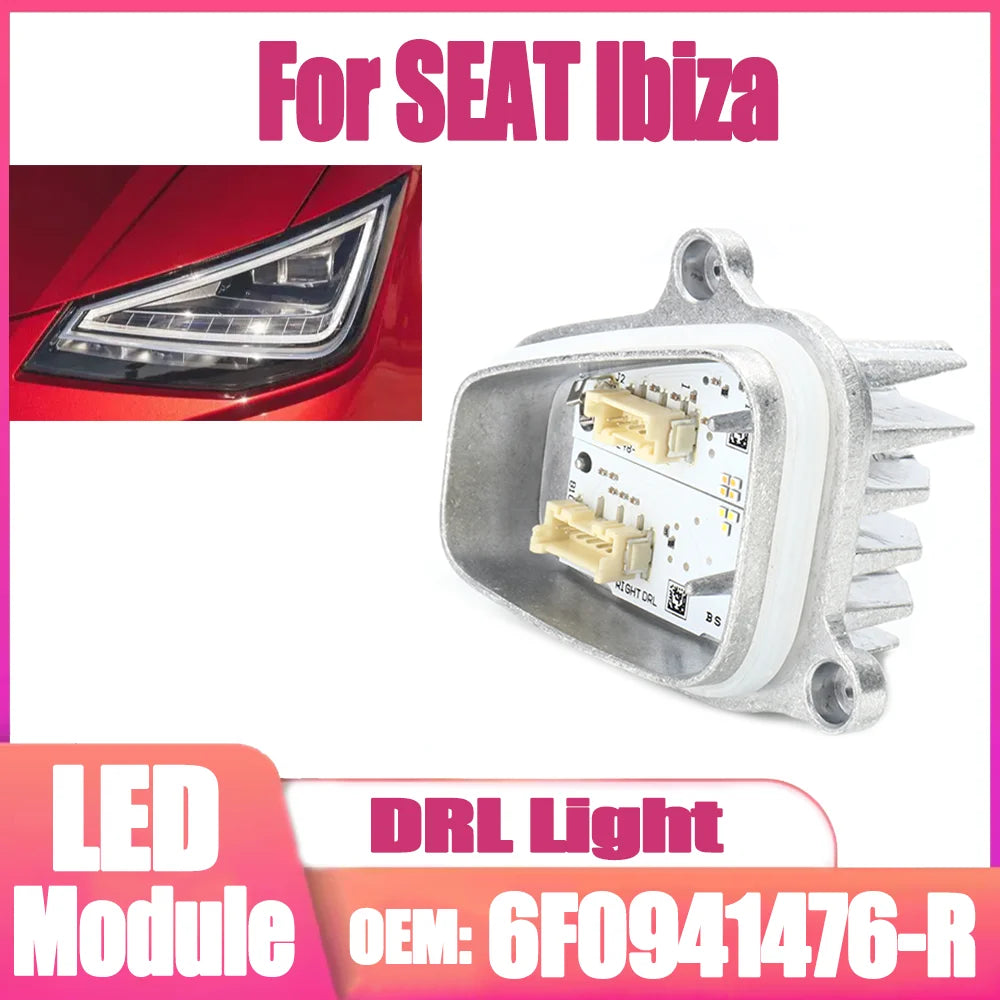 OEM 6F0941476-R DRL Headlight Module Control Unit Day Light White Color Angel Eyes Module