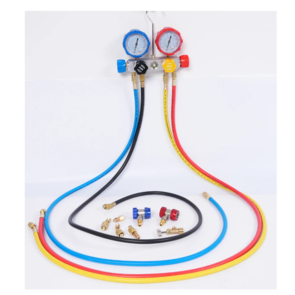 4 Valve Manifold Gauge Air Conditioning Diagnostic Manifold Gauge Set Will For R1234YF R13