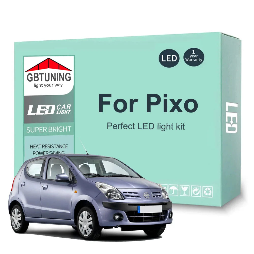 5-Piece LED Interior Light Kit for Nissan Pixo - Canbus Error-Free Bulbs | AUTOKITSHOP