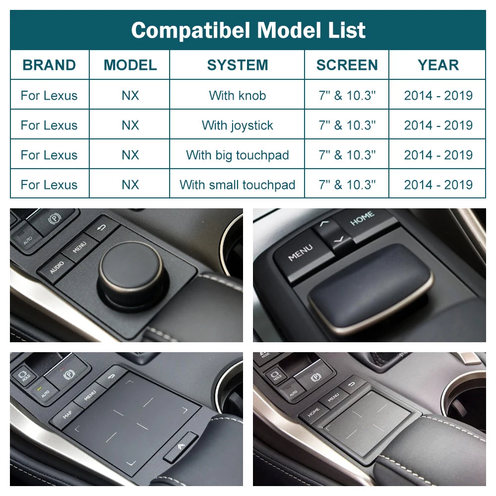 Wireless CarPlay RoadTop for Lexus NX 2014-2019, with Android Auto Mirror Link AirPlay Car
