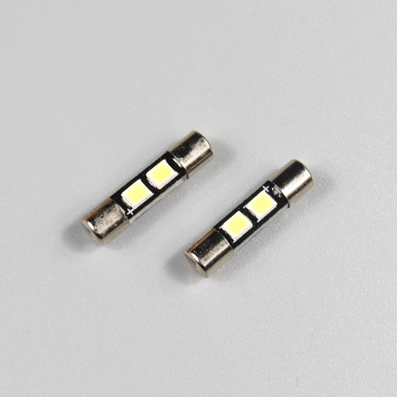 (The Only Seller) 2Pcs LED Sunvisor Light Vanity Mirror Bulb Interior Lamp For Nissan Patrol Y62 Armada Quest Infiniti QX56 QX80