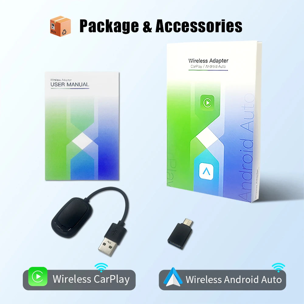Upgrade Mini Wired to Wireless Android Auto Adapter for Wired Android Auto Car Smart Ai Bo