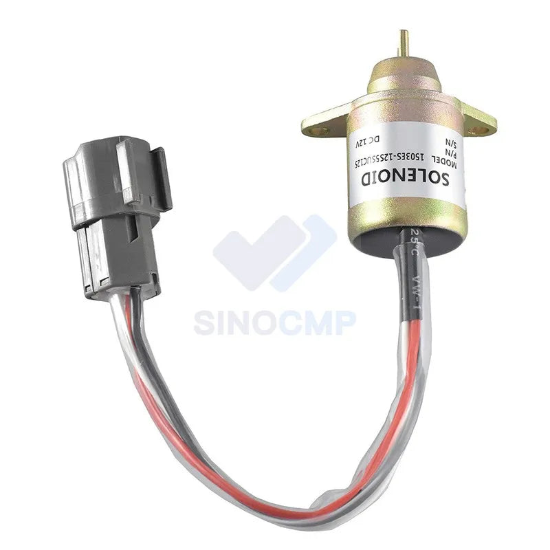 12V Fuel Shut Down Solenoid Valve 1503ES-12S5SUC12S For Yanmar JOHN DEERE KUBOTA Excavator