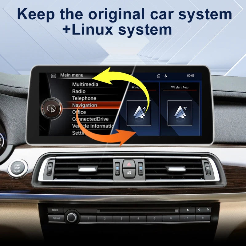 Factory Price 12.3inch Display Screen For BMW 7 series F01 F02 CIC NBT Wireless Carplay An