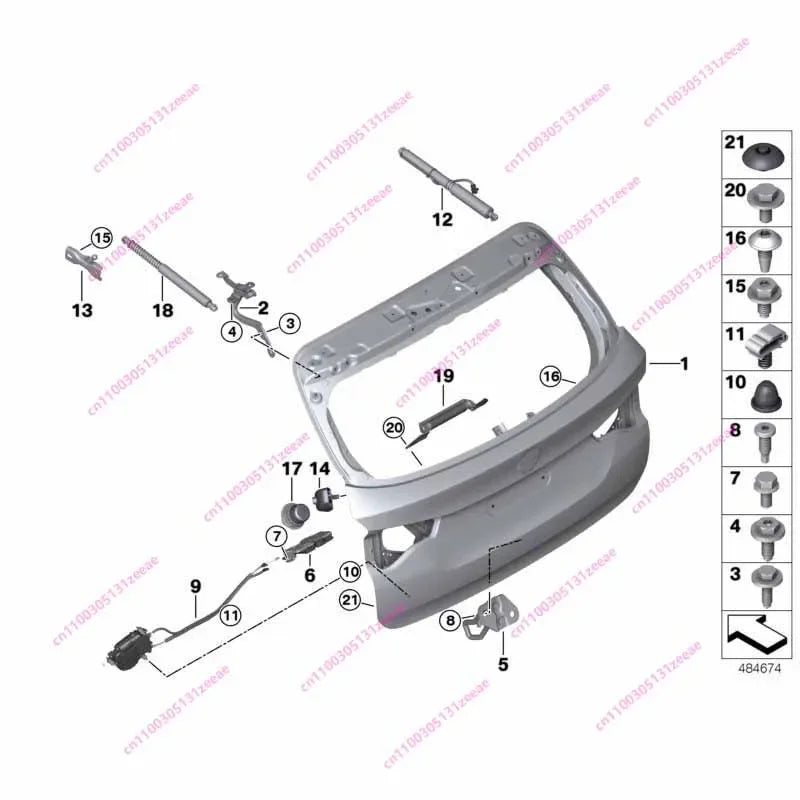 For 2017-2024 BMW X3 X3M G01 G08 F97 Rear Tailgate Power Lift Support Electric Trunk Hatch | AUTOKITSHOP