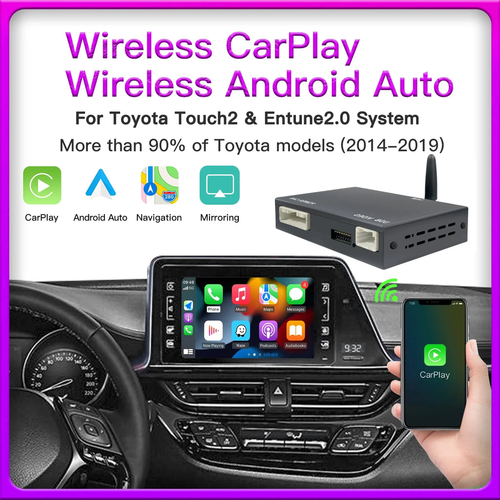 Wireless Carplay Android Auto For TOYOTA Touch 2 Entune 2.0 Highlander Tundra Sienna Prius | AUTOKITSHOP